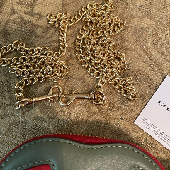 Coach Strawberry Zip Around Coin Case Wallet Crossbody - Picture 7 of 9